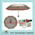 DOT Design Heat Transfer Printing 3 Folds Auto Umbrella (WT3096)